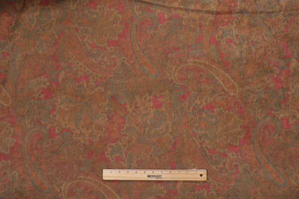 Scalamandre Printed Velvet Upholstery Fabric in Brown/Multi