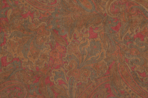 Scalamandre Printed Velvet Upholstery Fabric in Brown/Multi