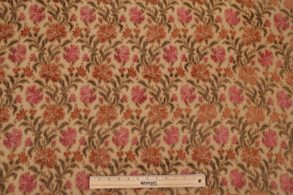 Vera Floral Woven Chenille Upholstery Fabric in Pink/Multi