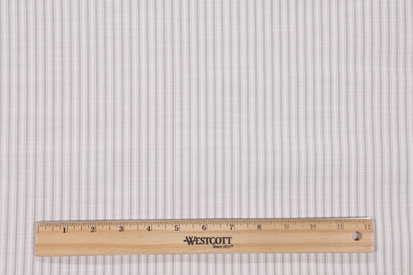Perennials Tick Tock Stripe Woven Solution Dyed Acrylic Outdoor Fabric in White Sands