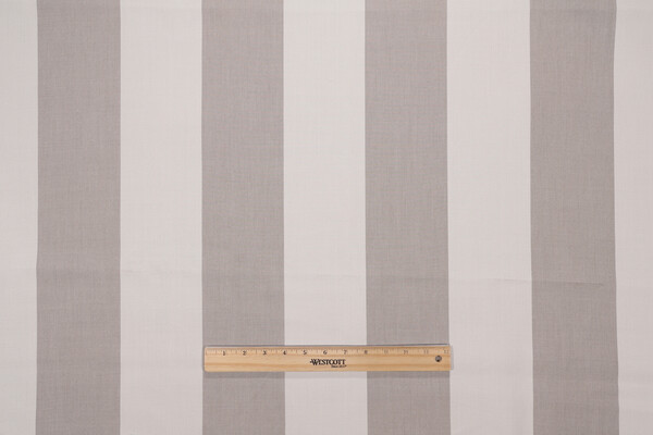 1 Yard Stripe Woven Solution Dyed Acrylic Outdoor Fabric in Stone