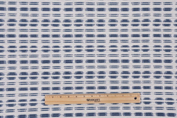 Palecek Striped Woven Solution Dyed Acrylic Outdoor Fabric in Navy