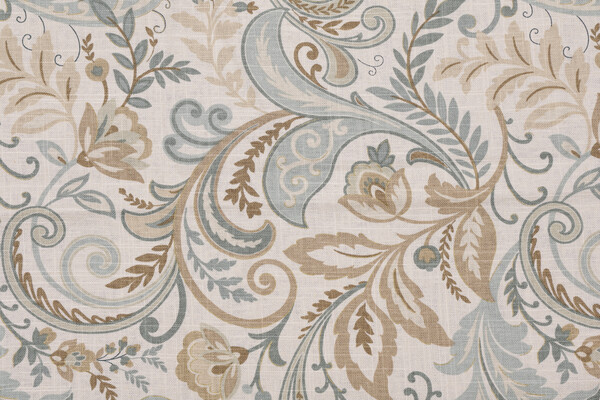 Mill Creek Findlay-Cliffside Printed Linen Blend Drapery Fabric in Seaglass