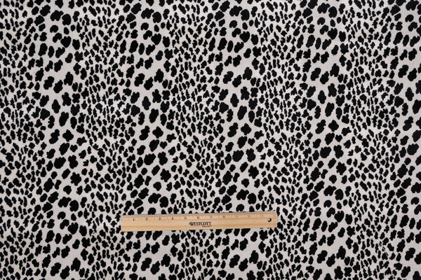 1 Yard Animal Stripe Grospoint Velvet Upholstery Fabric in Black