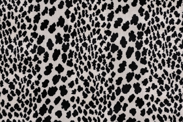 1 Yard Animal Stripe Grospoint Velvet Upholstery Fabric in Black