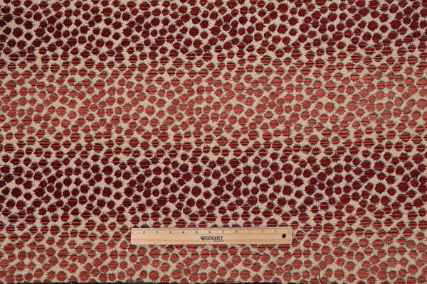 Punto Woven Chenille Upholstery Fabric in Persimmon
