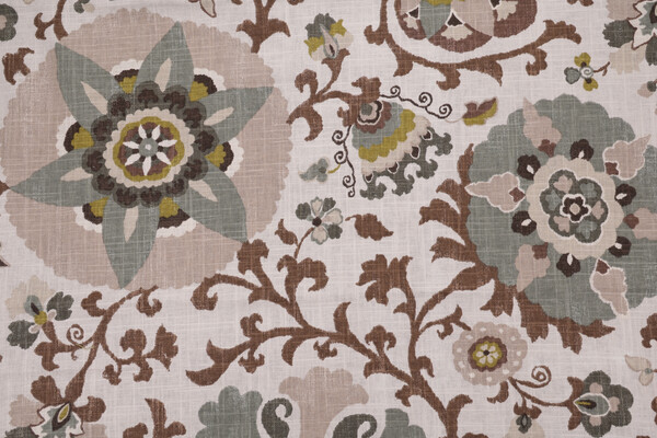 Braemore Silsila Printed Linen Blend Drapery Fabric in Rhinestone