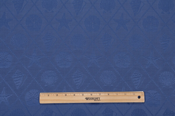 Shell Trellis Woven Solution Dyed Acrylic Matelasse Outdoor Fabric in Lagoon