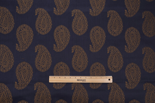 Basira Woven Upholstery Fabric in Ink