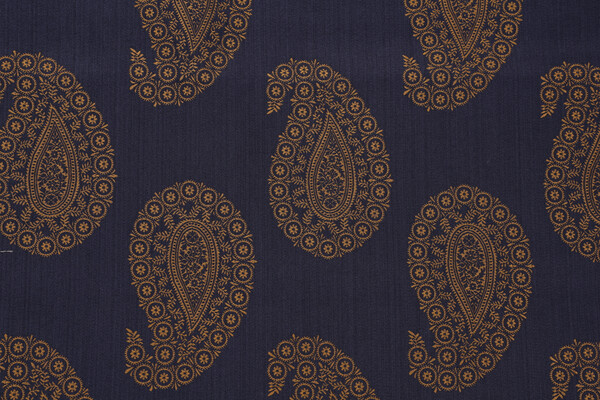 Basira Woven Upholstery Fabric in Ink