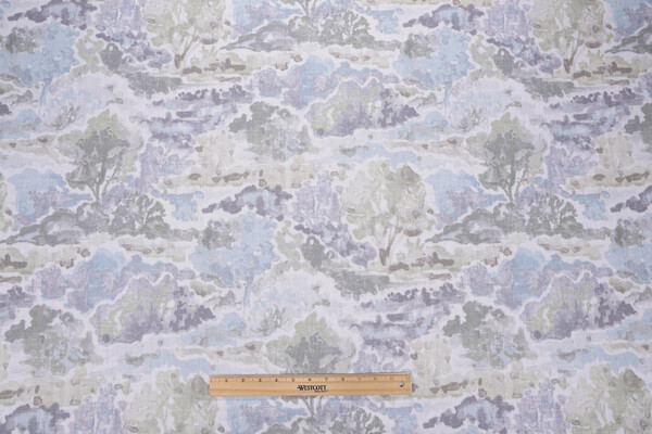 Covington Sevenoaks Printed Polyester Drapery Fabric in 528-Sky Blue 