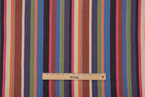 PK Lifestyles Malabar Stripe Woven Upholstery Fabric in Carnival 