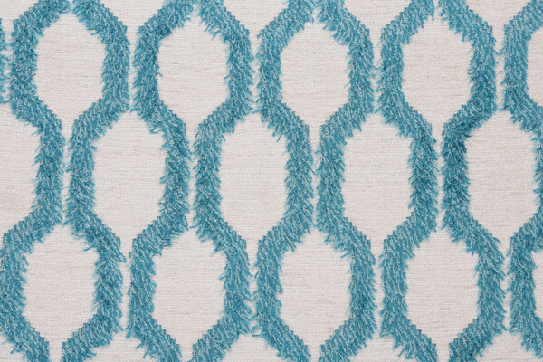 Hilary Farr Fringe Benefits Woven Chenille Upholstery Fabric in 596-Teal for Covington 