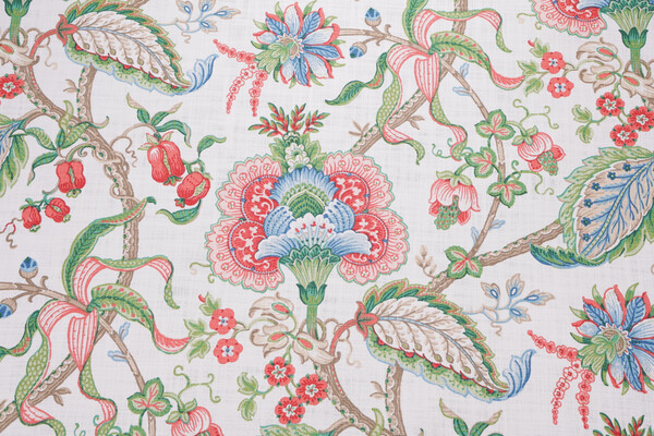 Covington Leicester Printed Cotton Drapery Fabric in 100-Multi 