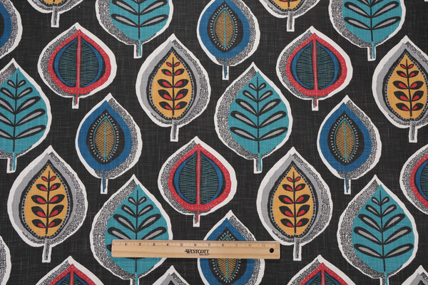 Sample of Covington Yoshino Printed Cotton Drapery Fabric in 397-Primary 