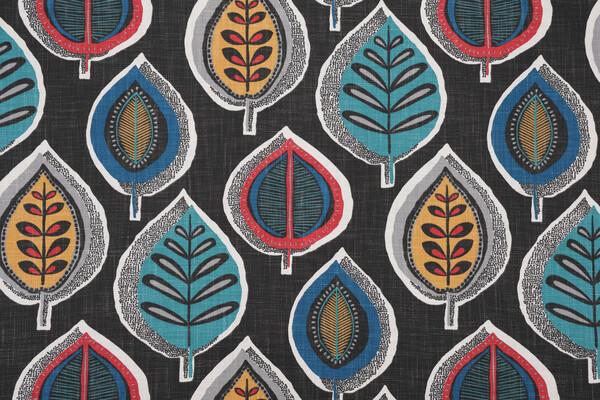 Sample of Covington Yoshino Printed Cotton Drapery Fabric in 397-Primary 