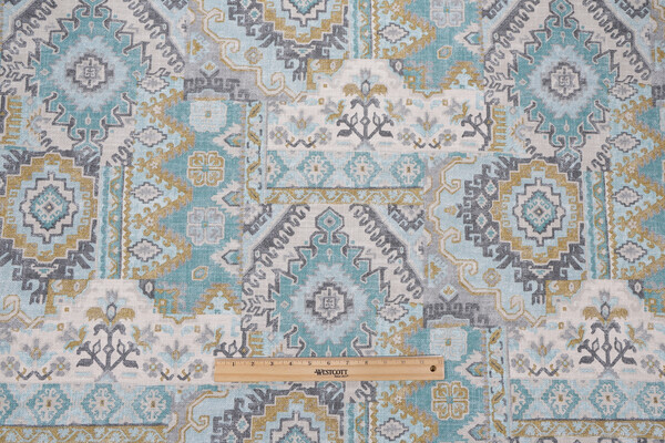 Covington Parry Printed Cotton Blend Drapery Fabric in 545-Mineral 