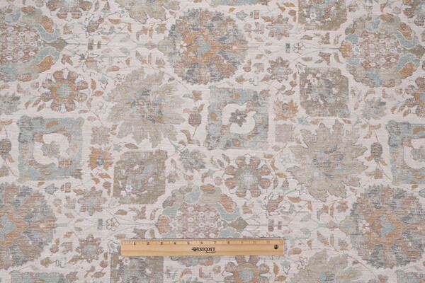 Kaftan Tapestry Upholstery Fabric in Beach Glass 