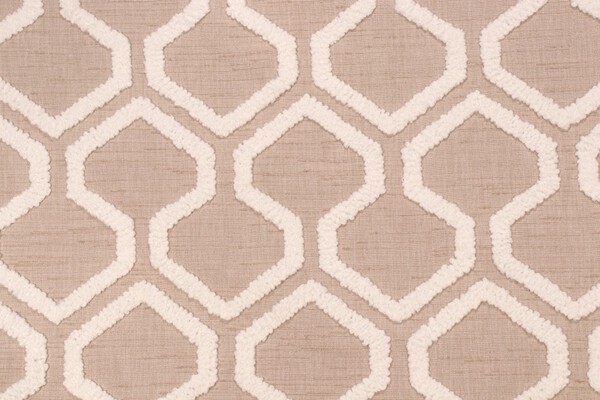 P Kaufmann Raw Edges Embroidered Drapery Fabric in Latte