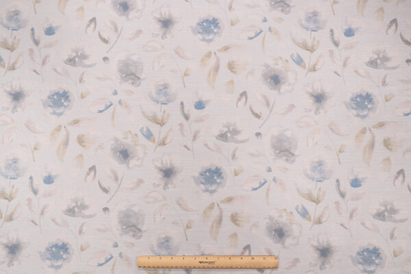 PK Lifestyles Amelie Printed Polyester Drapery Fabric in Cloud