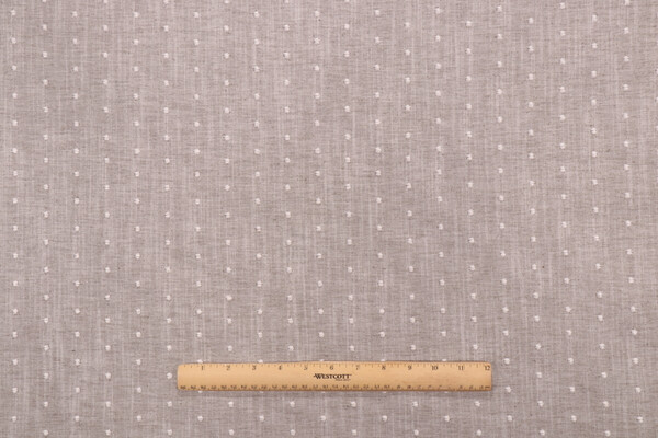 PK Lifestyles Swiss Dot Embroidery Decorator Fabric in Salt & Pepper
