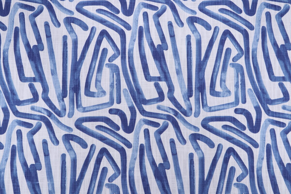 Premier Prints Shiva-Slub Canvas Printed Cotton Drapery Fabric in Commodore Blue