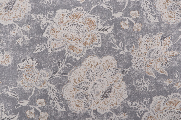 Magnolia Home Seabrook Printed Cotton Drapery Fabric in Metal