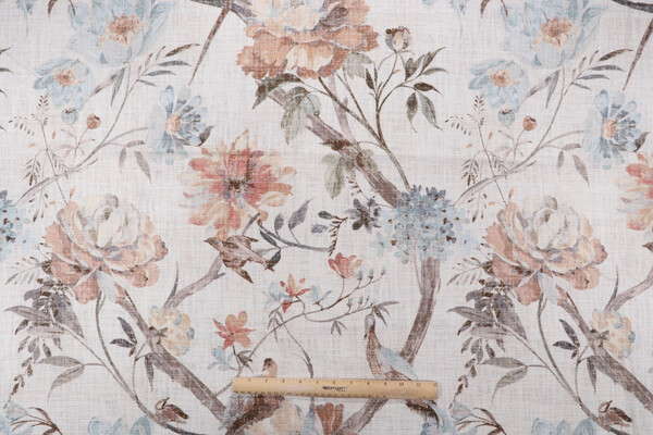 Swavelle/Mill Creek Acworth-Marvy Printed Cotton Drapery Fabric in Topaz
