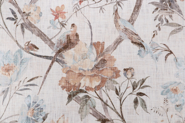 Swavelle/Mill Creek Acworth-Marvy Printed Cotton Drapery Fabric in Topaz