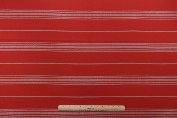 Bella Dura Ticking Woven Olefin Outdoor Fabric in Poppy