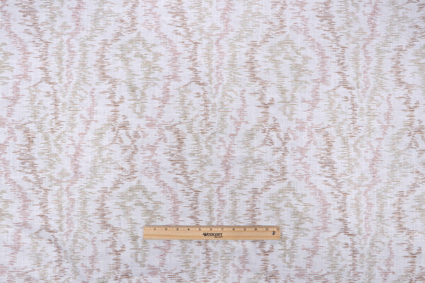 French General Provincial Moire Printed Linen Blend Drapery Fabric in Woodland for Fabricut