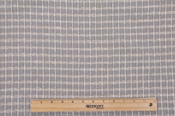 Golding Box Step Woven Upholstery Fabric in Ash
