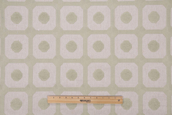 PK Lifestyles Needle And Thread Embroidered Drapery Fabric in Sage