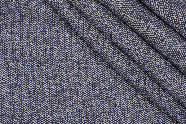 Schumacher Gus Woven Polypropylene Outdoor Fabric in Indigo