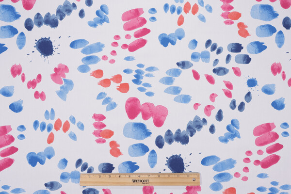 Robert Allen Seurat Stripe Printed Cotton Drapery Fabric in High Noon