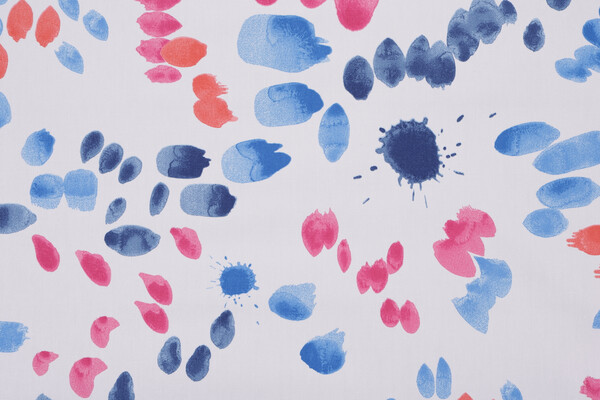 Robert Allen Seurat Stripe Printed Cotton Drapery Fabric in High Noon