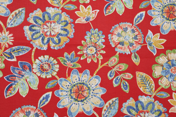 Richloom Daelyn Printed Polyester Outdoor Fabric in Cherry