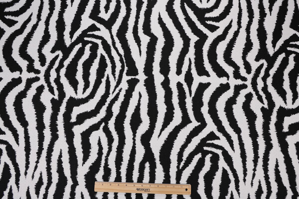 Sunbrella Zebra II 145447-0001 Woven Solution Dyed Acrylic Outdoor Fabric in Midnight 