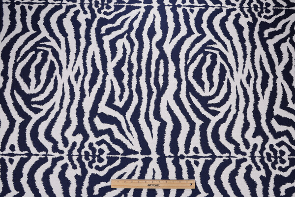 Sunbrella Zebra 145477-0003 Woven Solution Dyed Acrylic Outdoor Fabric in Indigo 