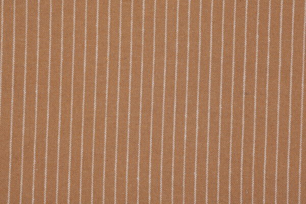 Sample of Marshall Stripe Woven Decorator Fabric in Camel 