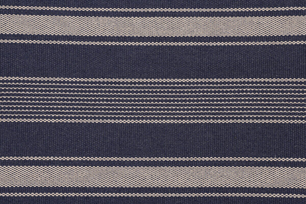 Stripe Woven Upholstery Fabric in Navy/Natural