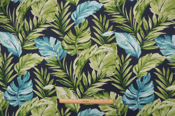 Richloom Zealand Printed Polyester Outdoor Fabric in Capri
