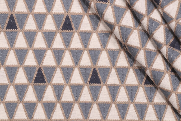 P Kaufmann Grenada Embroidered Drapery Fabric in Horizon