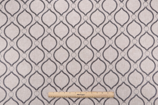 PK Lifestyles Curveball Emb Drapery Fabric in Newsprint