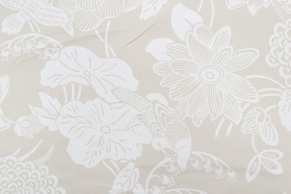 Thibaut Cut Paper F95332 Printed Cotton Drapery Fabric in Beige