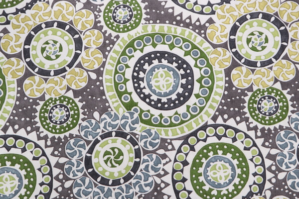 Richloom Kenzo FL225 Printed Cotton Drapery Fabric in Multi Hemlock