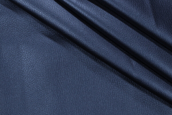 Stof France Ekokuir Brilliant Vinyl Upholstery Fabric in Navy Brilliant