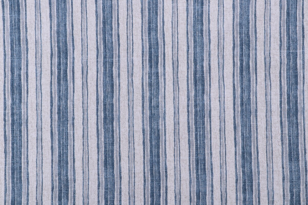 Magnolia Home Brunswick Printed Cotton Drapery Fabric in Denim