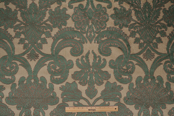 Caldwell Velvet Upholstery Fabric in Green