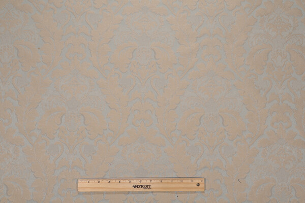 Queen's Damask Upholstery Fabric in Silversage